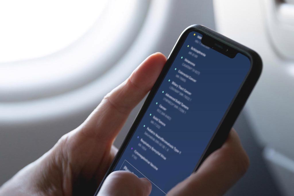 Person reviewing product pipeline on their smartphone