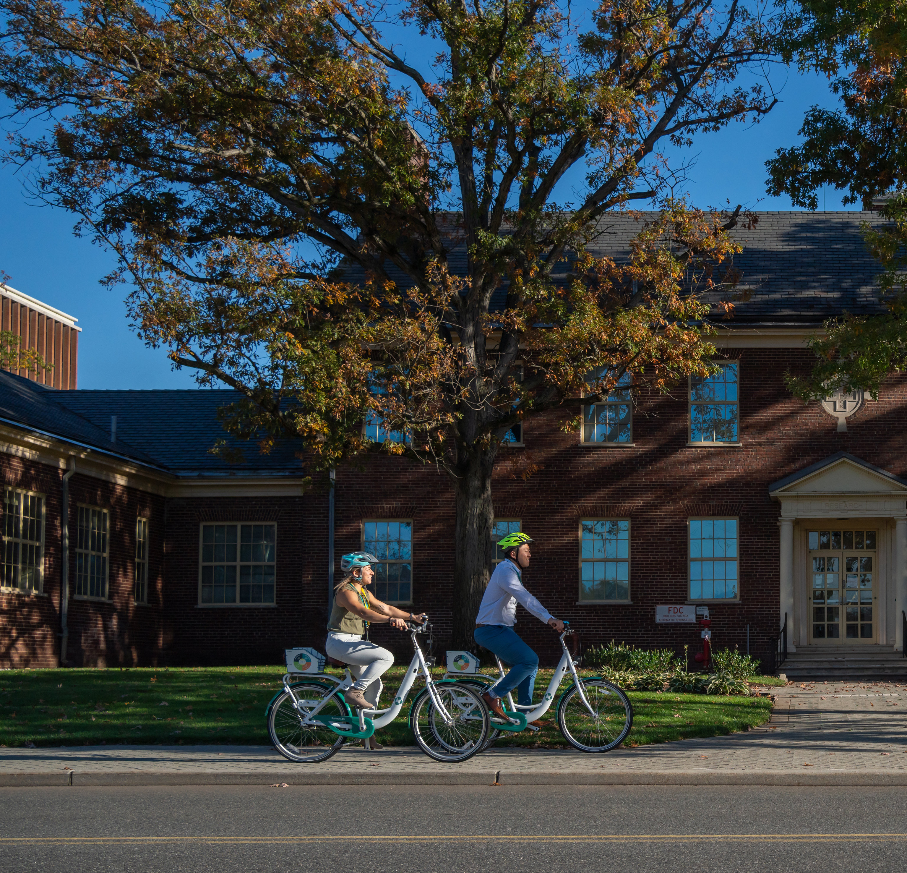 Employees Biking