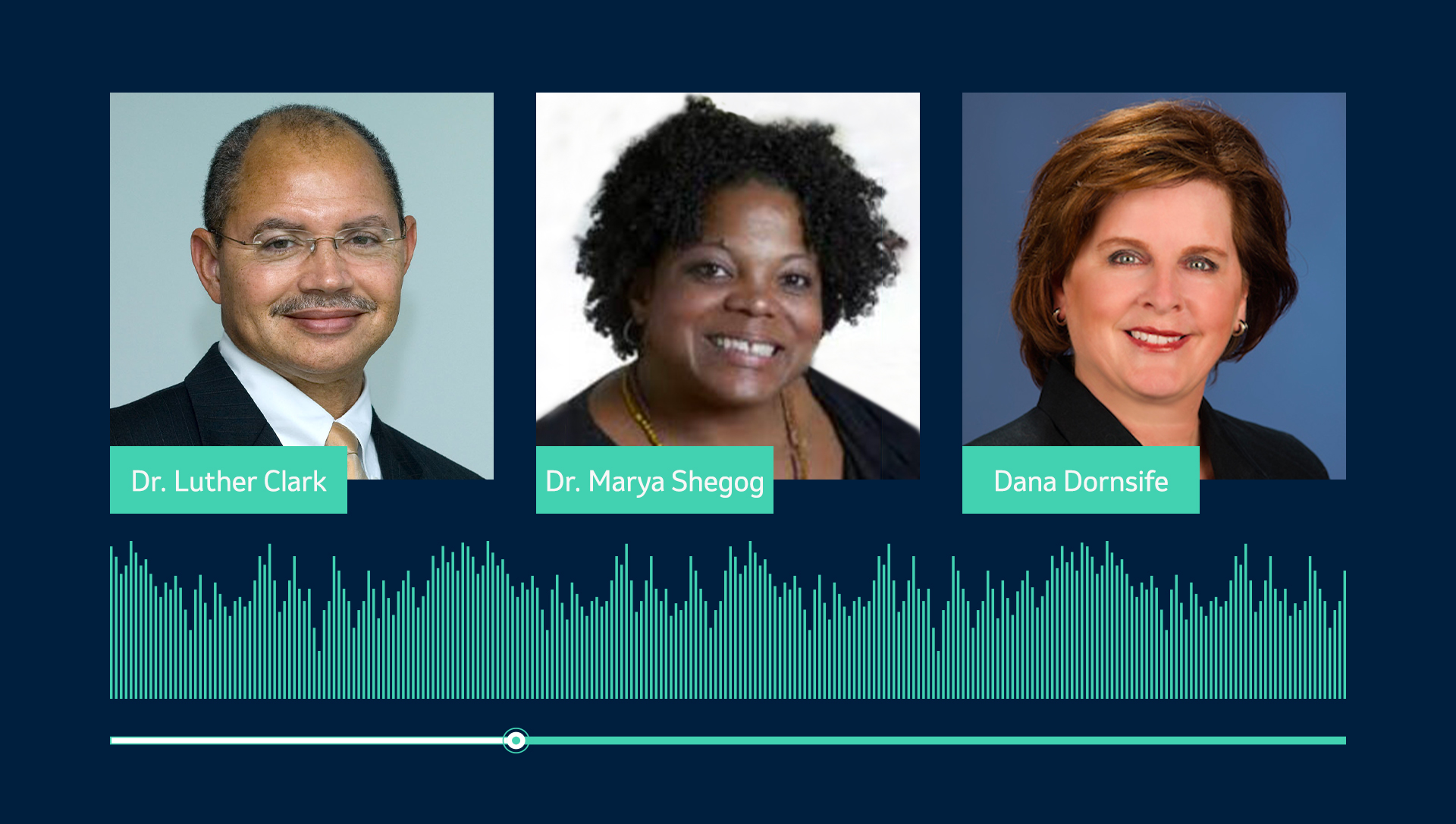 Luther Clark, Dana Dornsife and Marya Shegog