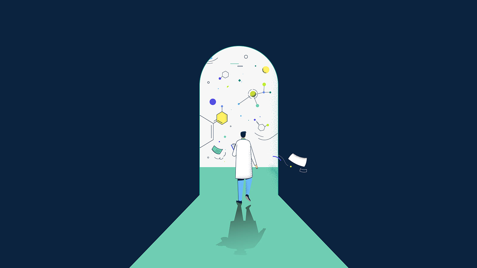 Scientific doorway illustration