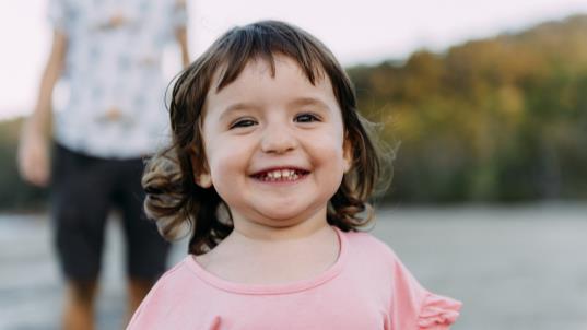 toddler smiling