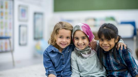 three schoolgirls